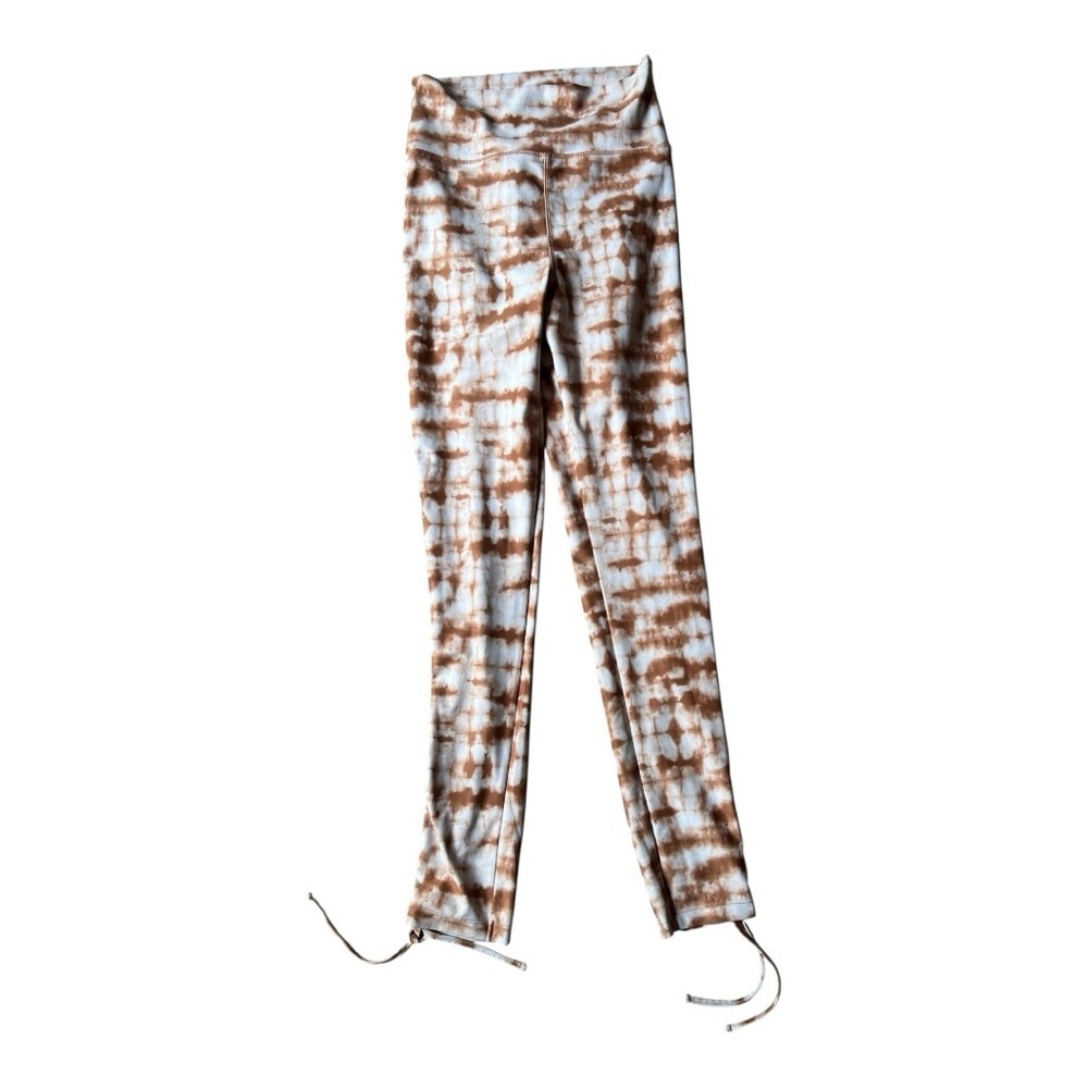 Revamped Brown and White Tie-Dye Leggings Size S
